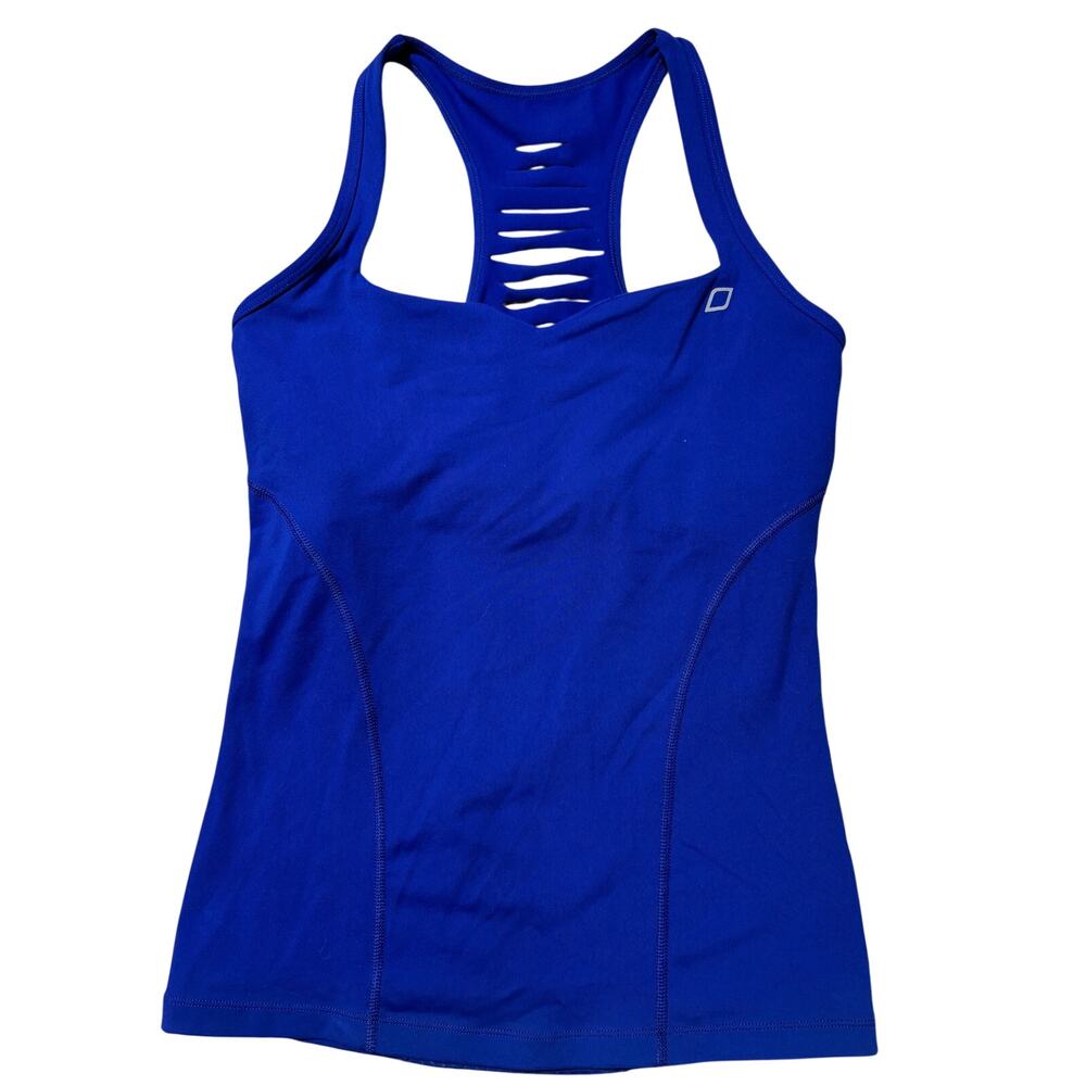 Lorna Jane Active Womens M Royal Blue Racerback Vented Athletic Tank